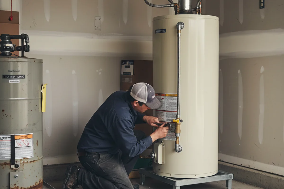 Water heater and shutoff valve replacement in Sadsburyville
